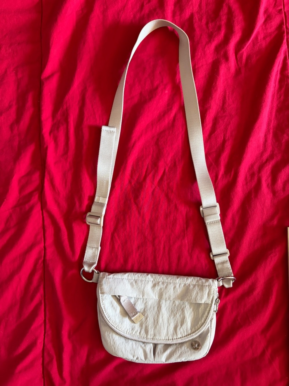 lululemon athletica Cream Crossbody Bag with Adjustable Strap